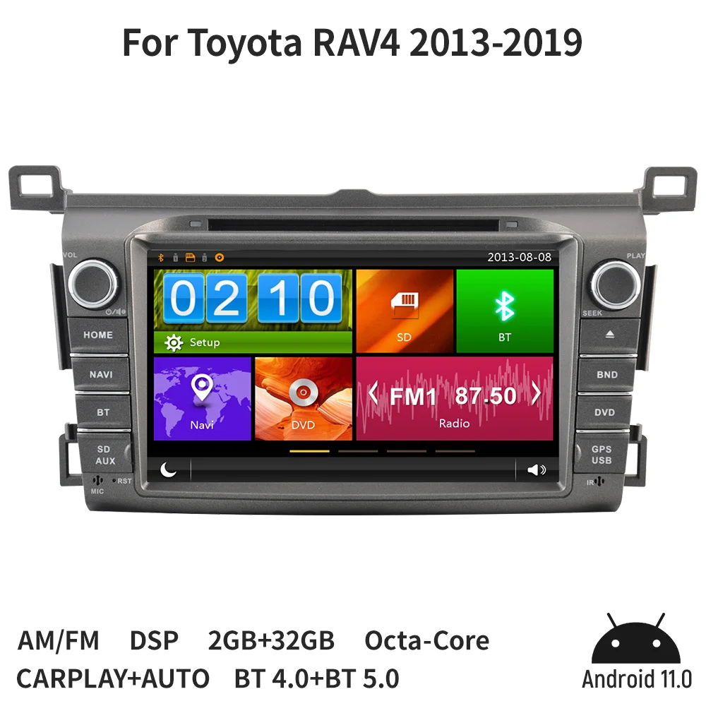 Android 11 Car Multimedia Player For Toyota RAV4 RAV 4 2013-2019 Auto Radio Stereo Video Navigation GPS DSP Head Unit CarPlay
Android 11 Car Multimedia Player For Toyota RAV4 RAV 4 2013-2019 Auto Radio Stereo Video Navigation GPS DSP Head Unit CarPlay