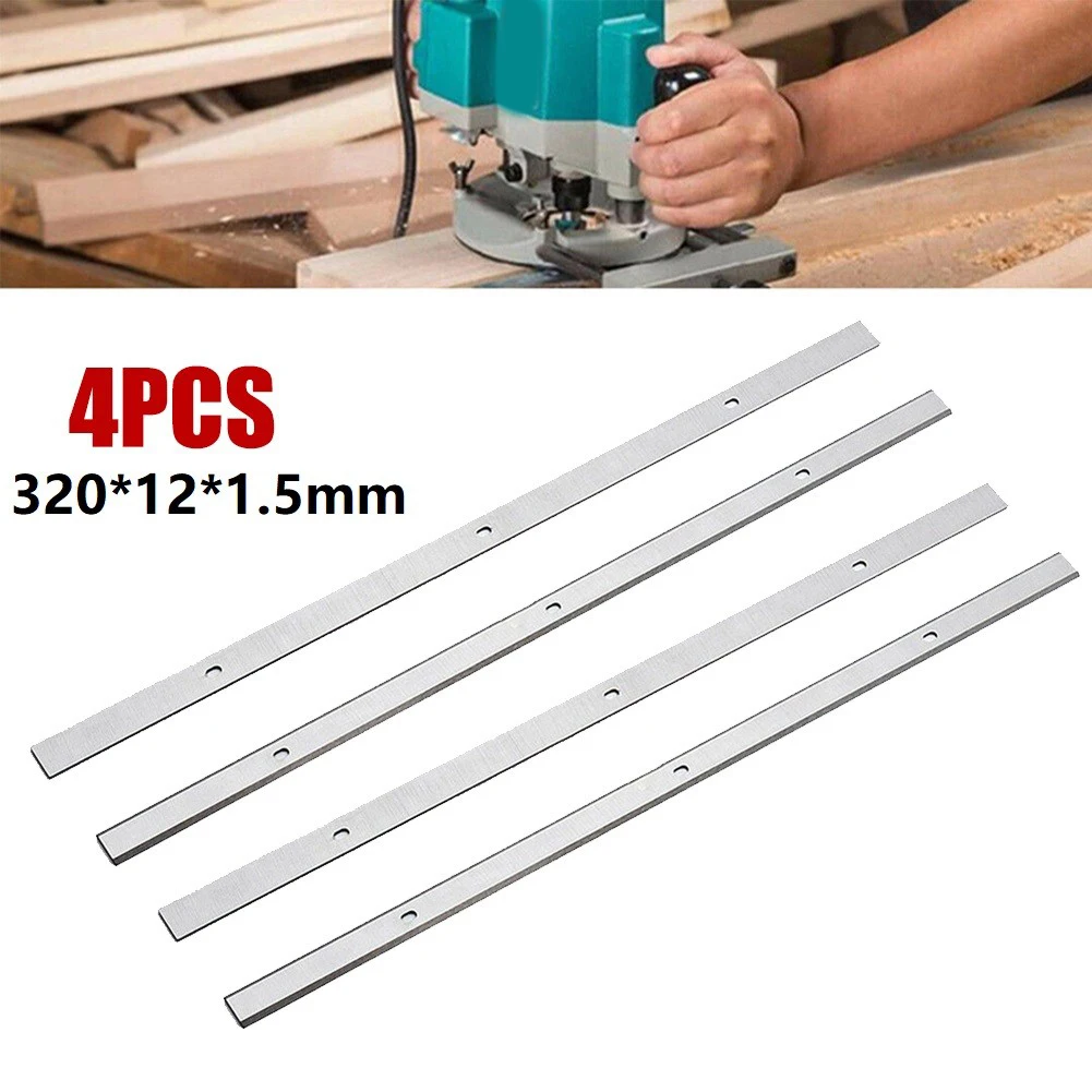 4PCS Planer Blade Silvery 12-1/2inch 320*12*1.5mm High Speed Steel Planing Blades Cutting Blade For Planing Task Tool Accessorie
4PCS Planer Blade Silvery 12-1/2inch 320*12*1.5mm High Speed Steel Planing Blades Cutting Blade For Planing Task Tool Accessorie