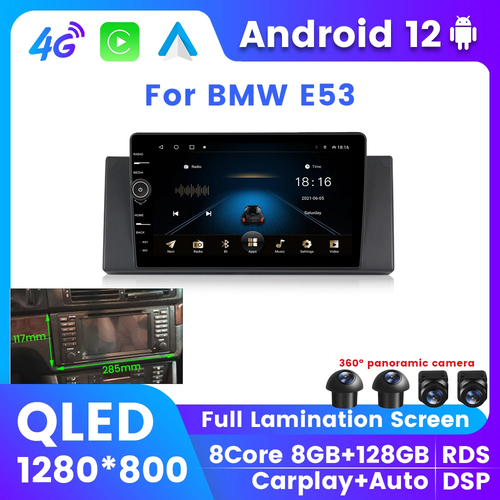 QLED Android 12 Автомобильный радиоплеер для BMW E53 X5 E39 1997-2006 GPS-навигация для беспроводного Carplay 4G LTE Wifi DSP RDS все в одном
QLED Android 12 Автомобильный радиоплеер для BMW E53 X5 E39 1997-2006 GPS-навигация для беспроводного Carplay 4G LTE Wifi DSP RDS все в одном