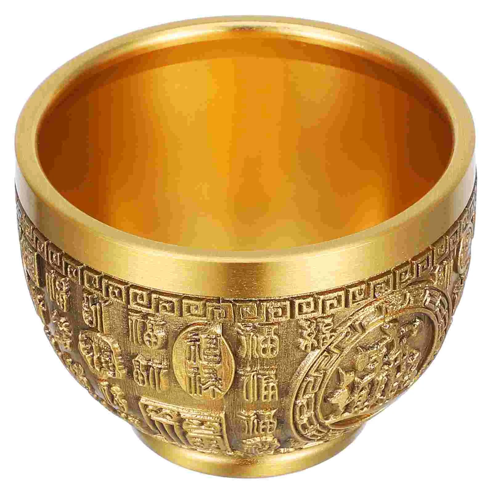 Brass Treasure Bowl Desktop Decor Chinese Style Treasure Bowl Offering Bowl Home Office Cordon Basin Copper Cylinder Artifact
Brass Treasure Bowl Desktop Decor Chinese Style Treasure Bowl Offering Bowl Home Office Cordon Basin Copper Cylinder Artifact