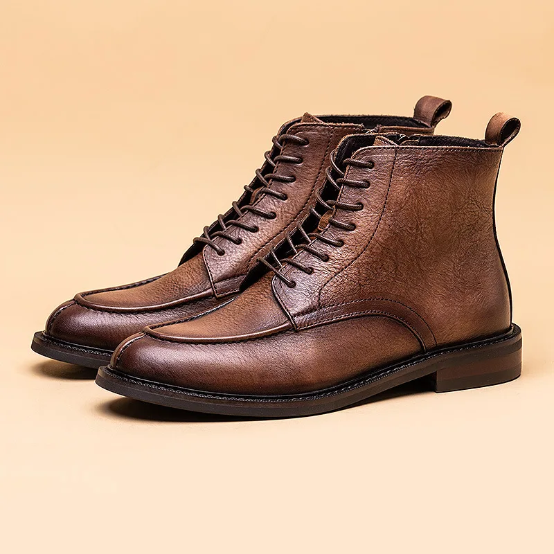 Real Leather Men's Ankle Casual Business Boots Shoes Luxury Genuine Leather Elegant British Style Designer Wedding Social Shoes
Real Leather Men's Ankle Casual Business Boots Shoes Luxury Genuine Leather Elegant British Style Designer Wedding Social Shoes