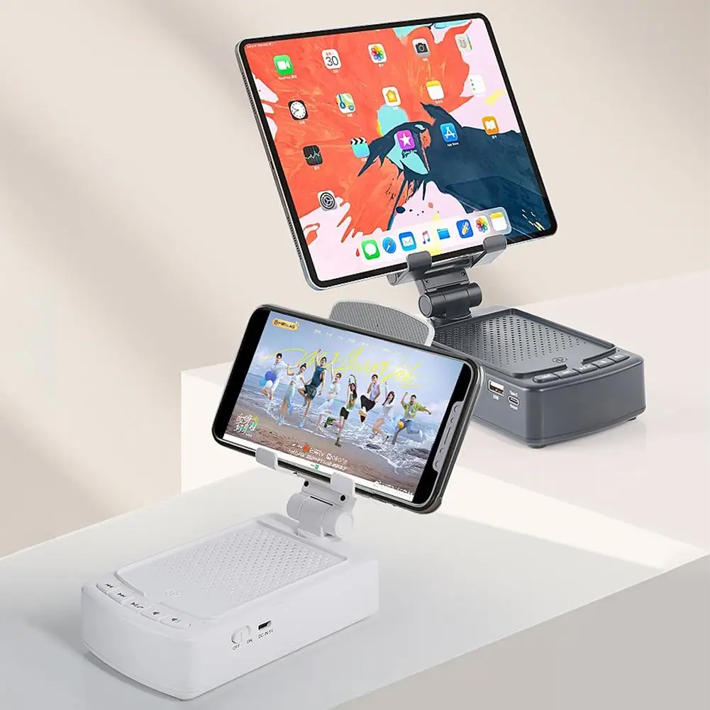 Cell Phone Stand With Wireless Bluetooth-compatible Speaker Telescopic Tablet Mobile Phone Holder Home Audio
Cell Phone Stand With Wireless Bluetooth-compatible Speaker Telescopic Tablet Mobile Phone Holder Home Audio