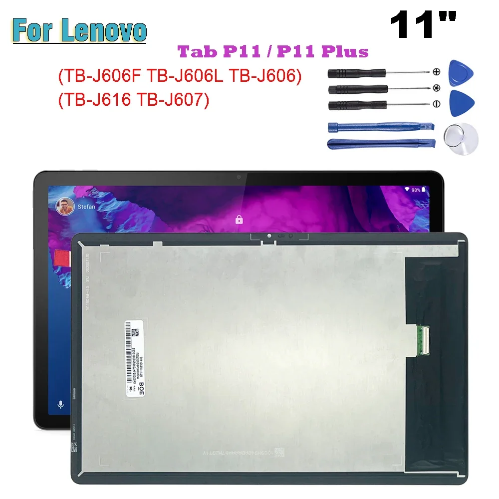 

New For Lenovo Tab P11 / P11 Plus TB-J606F TB-J606L TB-J606 TB-J616 TB-J607 LCD Display Touch Screen Digitizer Assembly