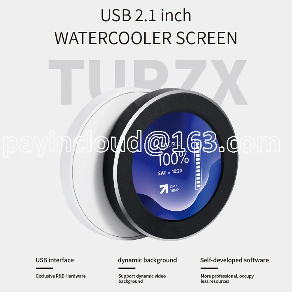 2.1inch Computer Secondary Screen CPU/GPU/RAM/HDD Round PC Display Secondary Screen AIDA64 Aluminium Alloy for Water Cooling
2.1inch Computer Secondary Screen CPU/GPU/RAM/HDD Round PC Display Secondary Screen AIDA64 Aluminium Alloy for Water Cooling