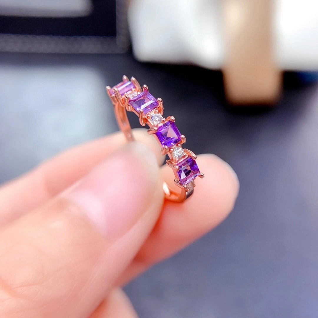 925 Sterling Silver Amethyst Ring 3mm VVS Grade Natural Amethyst Silver Ring Fashion Silver Amethyst Jewelry
925 Sterling Silver Amethyst Ring 3mm VVS Grade Natural Amethyst Silver Ring Fashion Silver Amethyst Jewelry