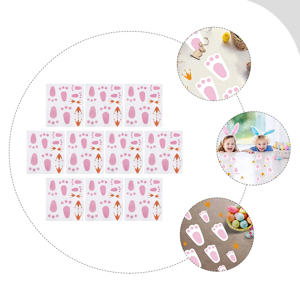 Rabbit Footprints Sticker Easter Bunny Decals Decor Feet Stickers for Crafts and Chick Irish Ornament
Rabbit Footprints Sticker Easter Bunny Decals Decor Feet Stickers for Crafts and Chick Irish Ornament