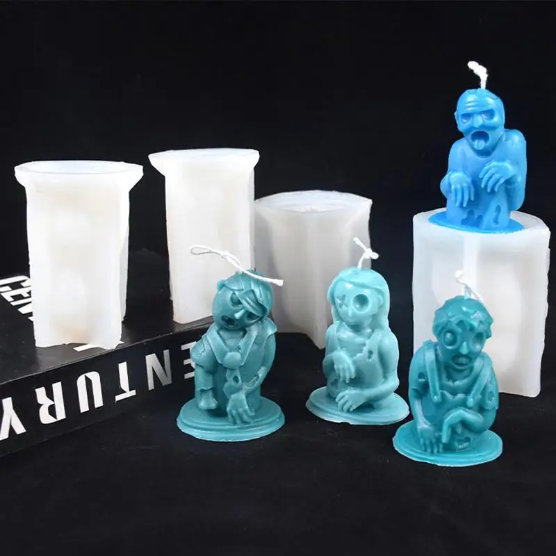 3D Halloween Silicone Mold Portable Realistic Reusable Zombie Molds For Candle Making Resin Wax Halloween Kitchen Accessories 
3D Halloween Silicone Mold Portable Realistic Reusable Zombie Molds For Candle Making Resin Wax Halloween Kitchen Accessories