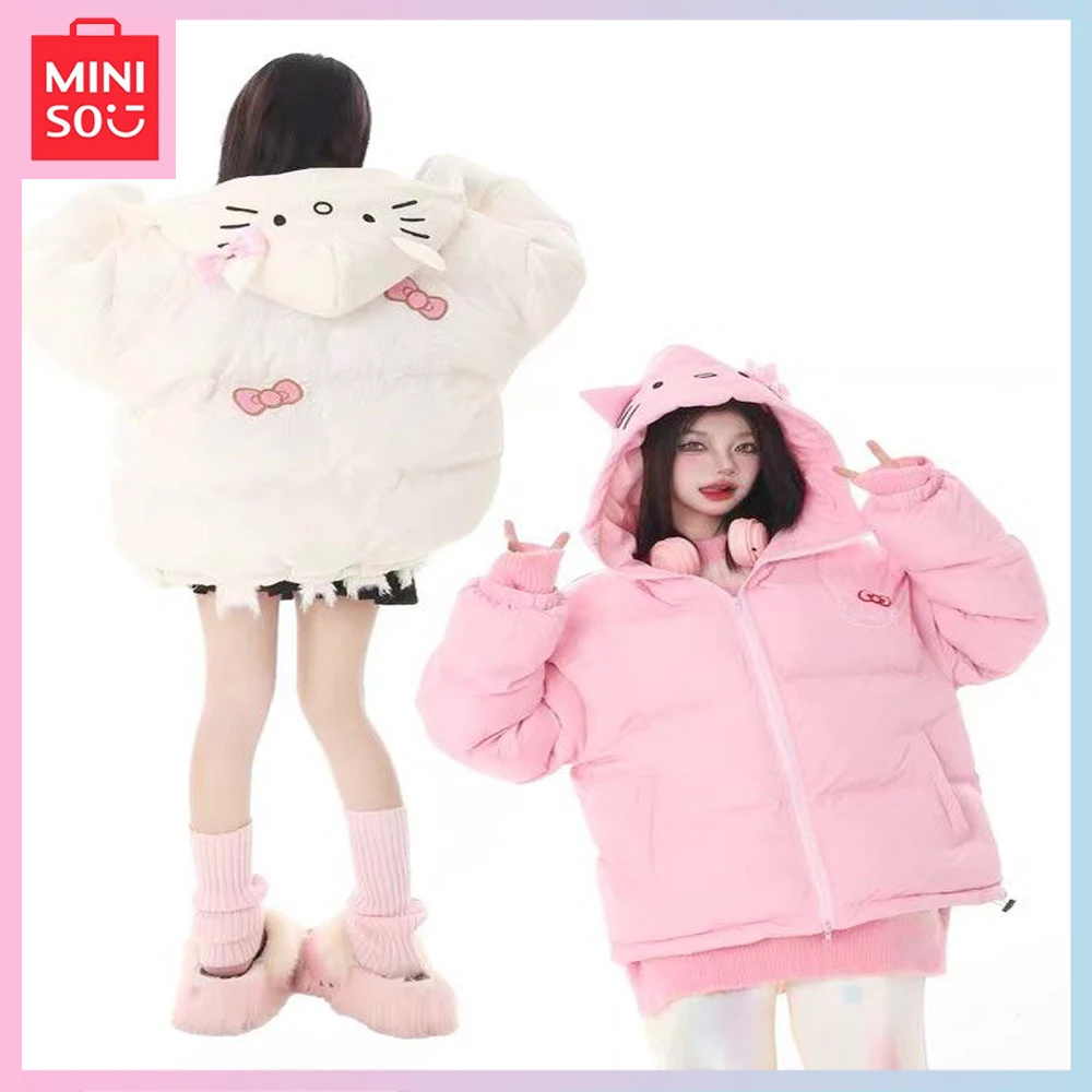 Miniso Winter New Cartoon American Retro Hellokitty Sweet Style Loose Fashion Everything Warm Comfortable Warm Cotton Jacket
Miniso Winter New Cartoon American Retro Hellokitty Sweet Style Loose Fashion Everything Warm Comfortable Warm Cotton Jacket