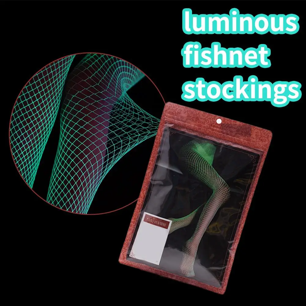 

One-pieces Glow In The Dark Fishnet Tights Glowing Luminous Fishnet Shining Underwear Stockings Tights Leggings Fishnet Mes H5R6