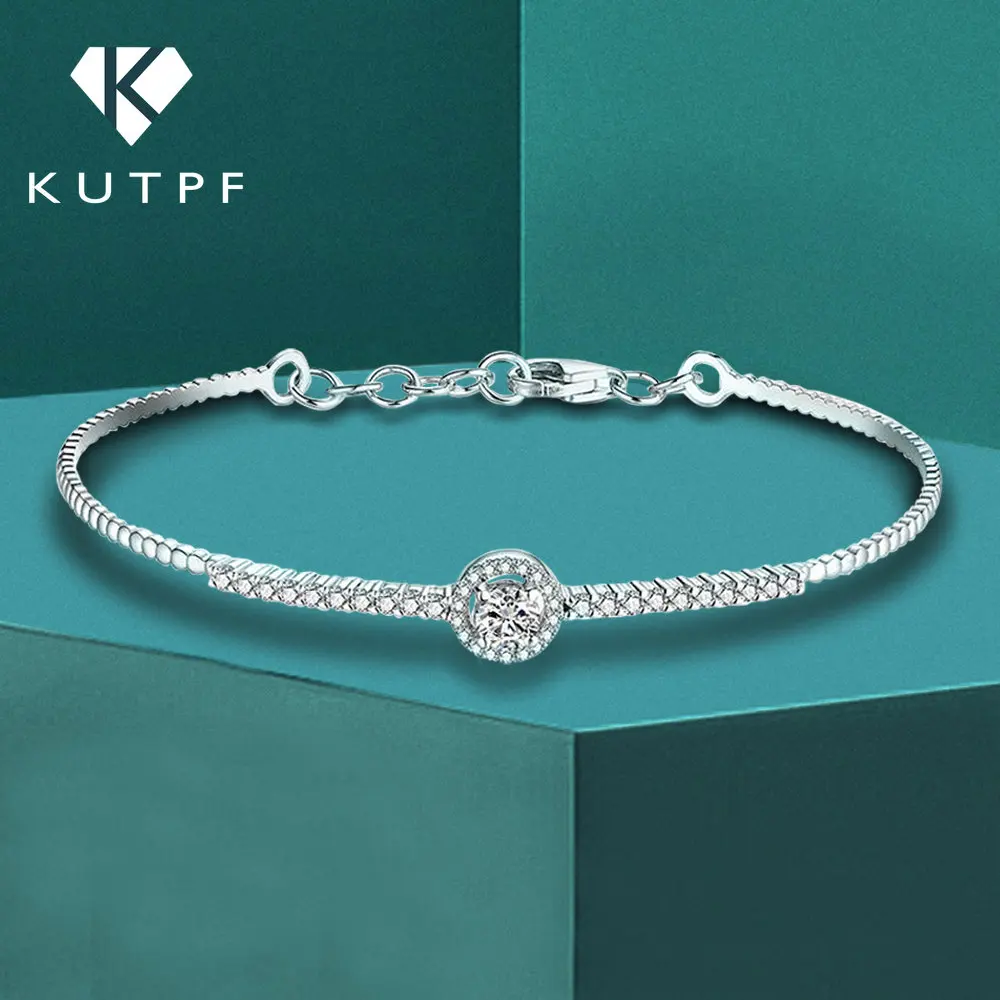 925 Sterling Silver Bracelets Chains For Women Girls 0.5 Carat Moissanite Bangle Round Cut Pass Diamond Test Fine Jewelry KUTPF
925 Sterling Silver Bracelets Chains For Women Girls 0.5 Carat Moissanite Bangle Round Cut Pass Diamond Test Fine Jewelry KUTPF