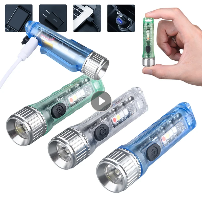 Mini Keychain Flashlight LED Rechargeable Portable Magnetic USB Charging Multi-function High Power Camping Long Range Lantern
Mini Keychain Flashlight LED Rechargeable Portable Magnetic USB Charging Multi-function High Power Camping Long Range Lantern