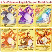 6-12 Pcs/Set Pokemon Cards English Version Metal Card Game Anime Figure Pikachu Charizard Battle Trading Collection Toy Gifts
6-12 Pcs/Set Pokemon Cards English Version Metal Card Game Anime Figure Pikachu Charizard Battle Trading Collection Toy Gifts