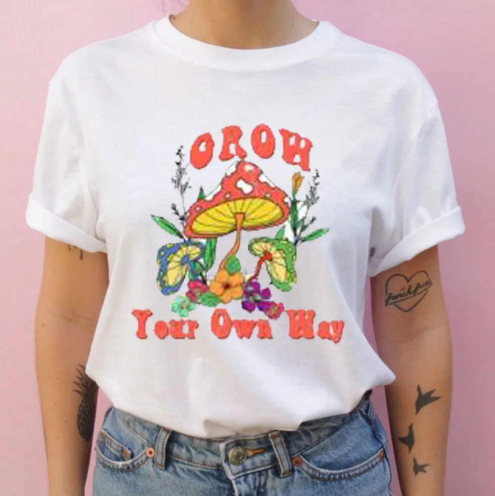 Grow Your Own Way Mushroom T Shirt Women Graphic Tee Harajuku Hipster Cute Flower Butterfly Women's Casual T-shirt
Grow Your Own Way Mushroom T Shirt Women Graphic Tee Harajuku Hipster Cute Flower Butterfly Women's Casual T-shirt