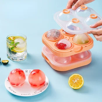 대형 원형 구체 하이 볼, 3D 얼음 모양 큐브 몰드 트레이, 아이스 큐브 메이커, 실리콘 몰드 트레이, 6.5cm