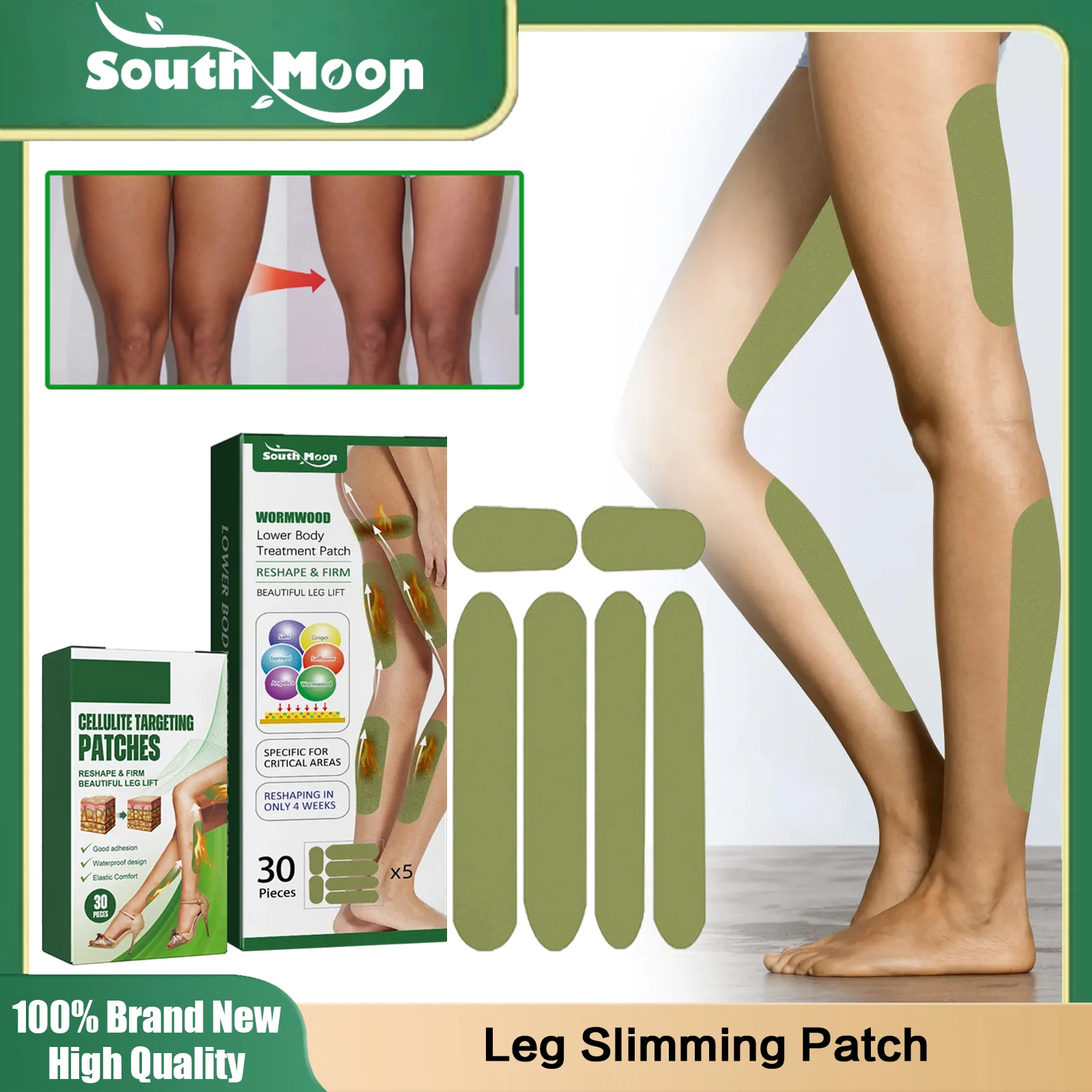 Leg Slimming Patch Thigh Shaping Tightening Firming Leg Muscle Anti Cellulite Promote Fat Burning Wormwood Leg Lifting Sticker
Leg Slimming Patch Thigh Shaping Tightening Firming Leg Muscle Anti Cellulite Promote Fat Burning Wormwood Leg Lifting Sticker