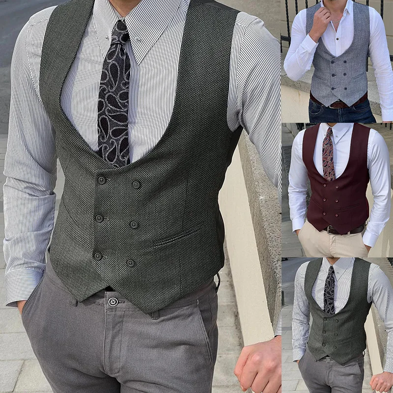 2022 new fashion explosion men's waistcoat casual solid color wool trim waistcoat men tactical vest
2022 new fashion explosion men's waistcoat casual solid color wool trim waistcoat men tactical vest