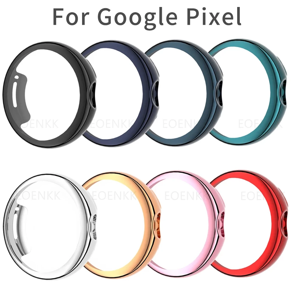 

Screen Protector Case For Google Pixel Watch Plating Protective Frame Cover Soft TPU Shell For Pixel Smart Watch Accessories