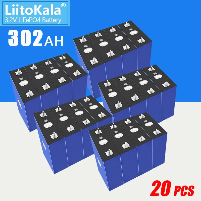 20PCS 3.2V 302Ah Lifepo4 Battery LFP Cells Grade A 12V 24V 310A Rechargeable Battery Pack Deep Cycles With Busbars for Golf Cart
20PCS 3.2V 302Ah Lifepo4 Battery LFP Cells Grade A 12V 24V 310A Rechargeable Battery Pack Deep Cycles With Busbars for Golf Cart