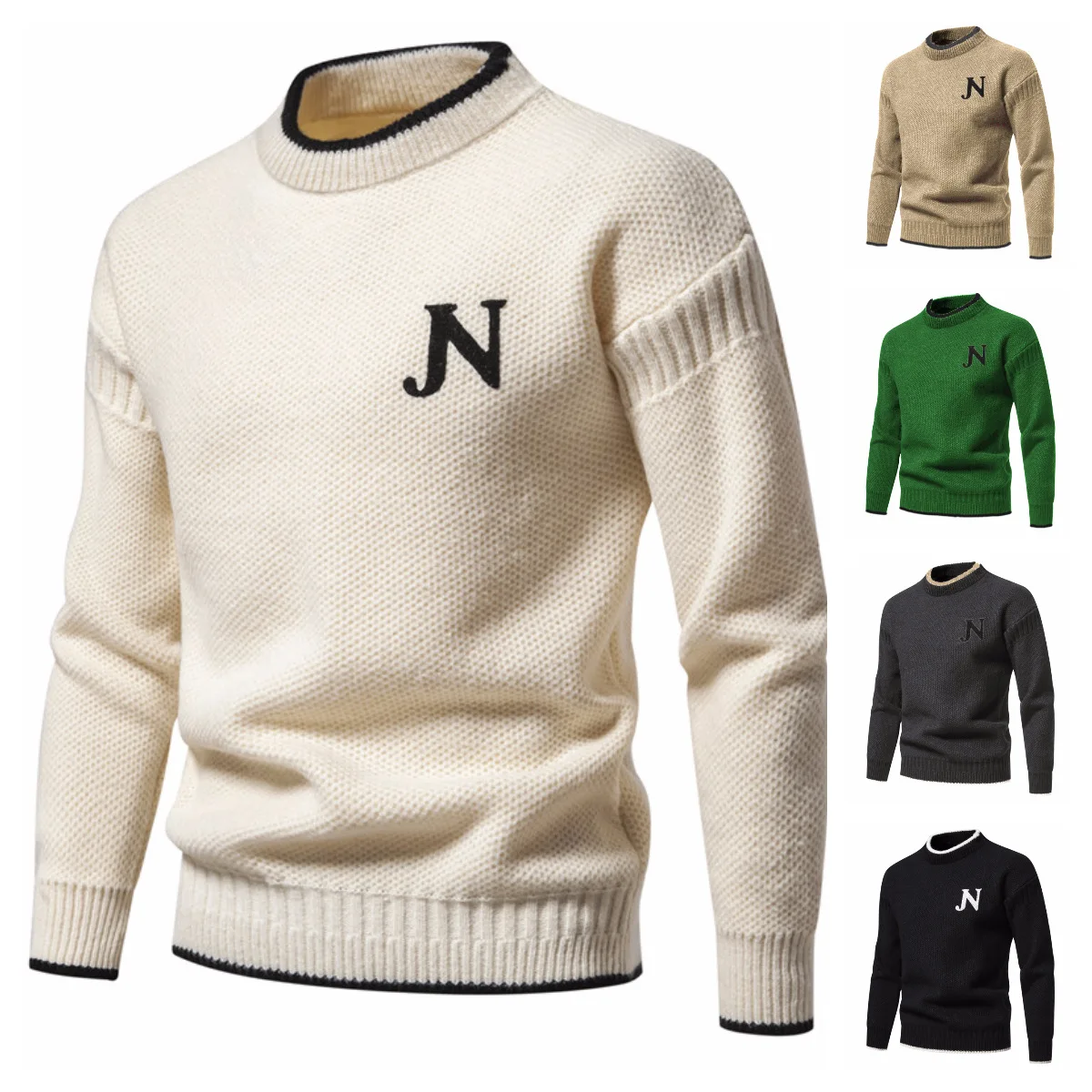 2024men's Luxury Round Neck Pullover Sweater Trendy Casual Warmth Knitted Bottom Shirt Youth Sweater Casual Layup Bottom Shirt
2024men's Luxury Round Neck Pullover Sweater Trendy Casual Warmth Knitted Bottom Shirt Youth Sweater Casual Layup Bottom Shirt