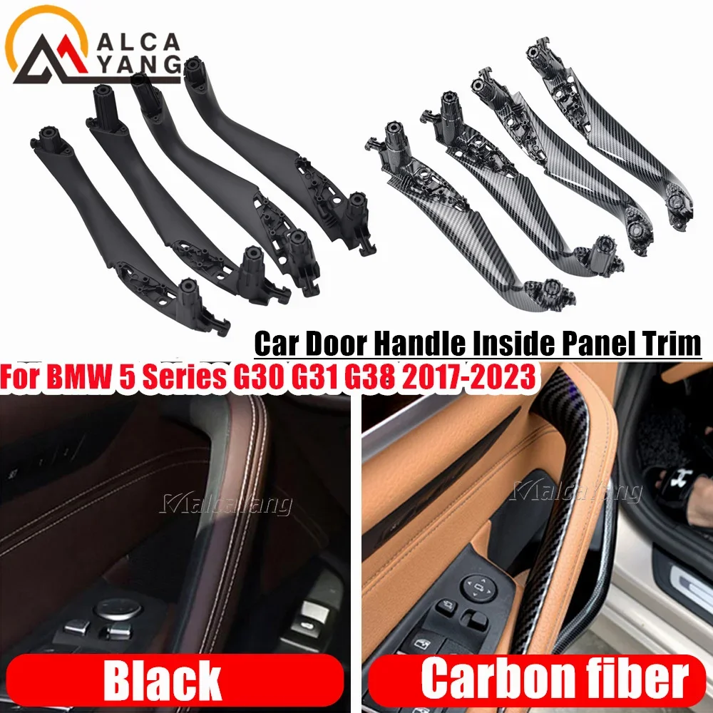 

4pcs Car Front Rear Left Right Door Handle Inside Cover Trim For BMW 5 Series M5 G30 G31 G38 F90 520 523 525 528 530 2017-2023