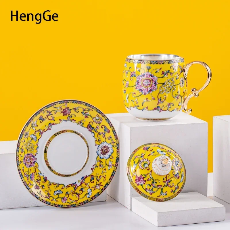 Chinese Style Ceramic Mug Enamel Gilded Decorate Tea Cup Three-piece Suit Living Room Mugs Coffee Cups Ornaments Home Drinkware
Chinese Style Ceramic Mug Enamel Gilded Decorate Tea Cup Three-piece Suit Living Room Mugs Coffee Cups Ornaments Home Drinkware