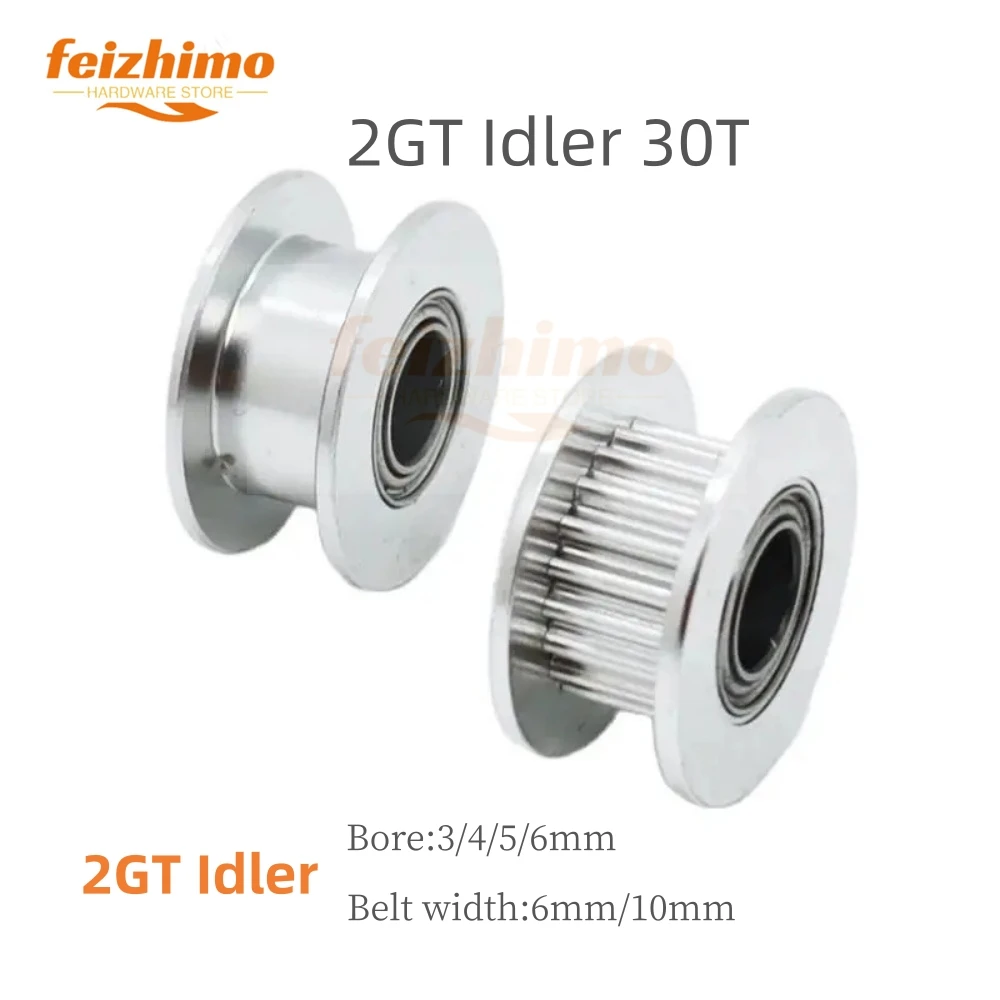 3D Printer Parts GT2 2GT Timing Idler Pulley Tensioning Wheel 30 Teeth Hole 3/4/5/6mm With Bearing Suitable For Wide 6/10mm Belt
3D Printer Parts GT2 2GT Timing Idler Pulley Tensioning Wheel 30 Teeth Hole 3/4/5/6mm With Bearing Suitable For Wide 6/10mm Belt