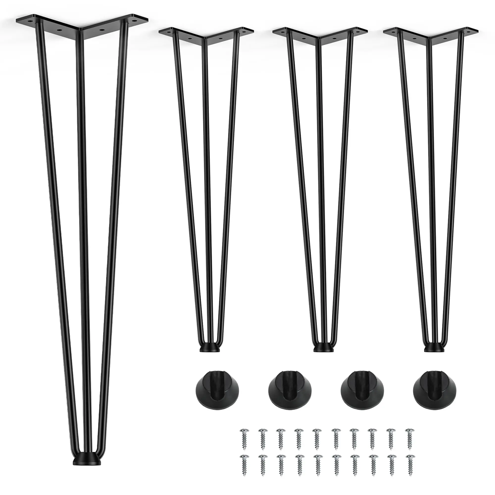 

4Pcs 18/20Inch Metal Table Legs Hairpin Furniture Legs Black DIY Home Bench Dining Desk End Coffee Table Feet Accessories мебель