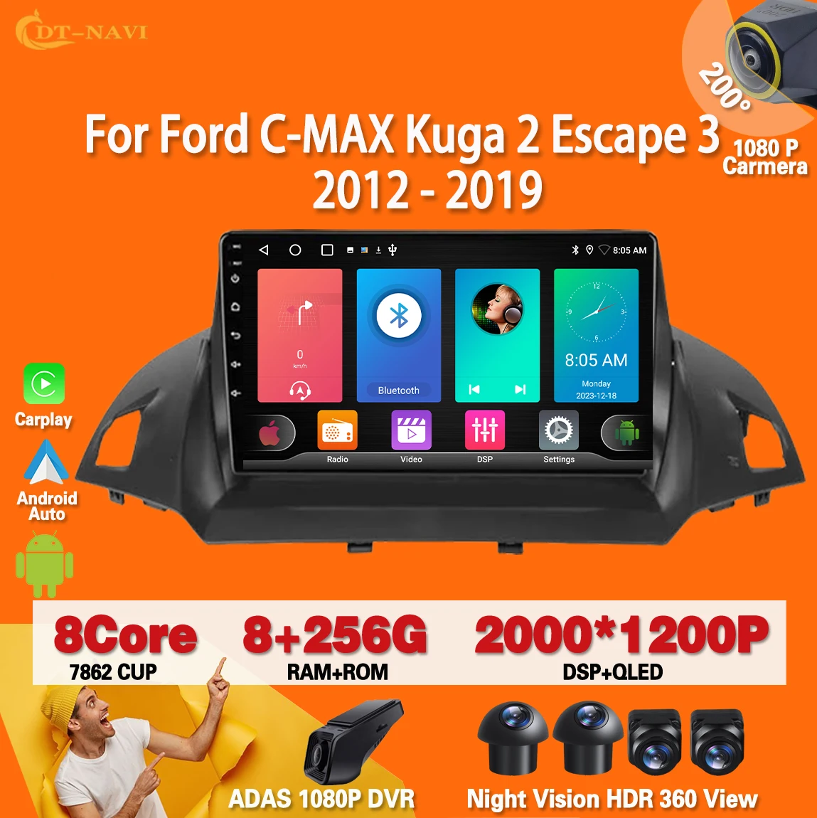 Android 13 для Ford C-MAX Kuga 2 Escape 3 2012 - 2019 автомобильное радио Carplay CarpAuto Радио Стерео мультимедийный плеер GPS навигация
Android 13 для Ford C-MAX Kuga 2 Escape 3 2012 - 2019 автомобильное радио Carplay CarpAuto Радио Стерео мультимедийный плеер GPS навигация