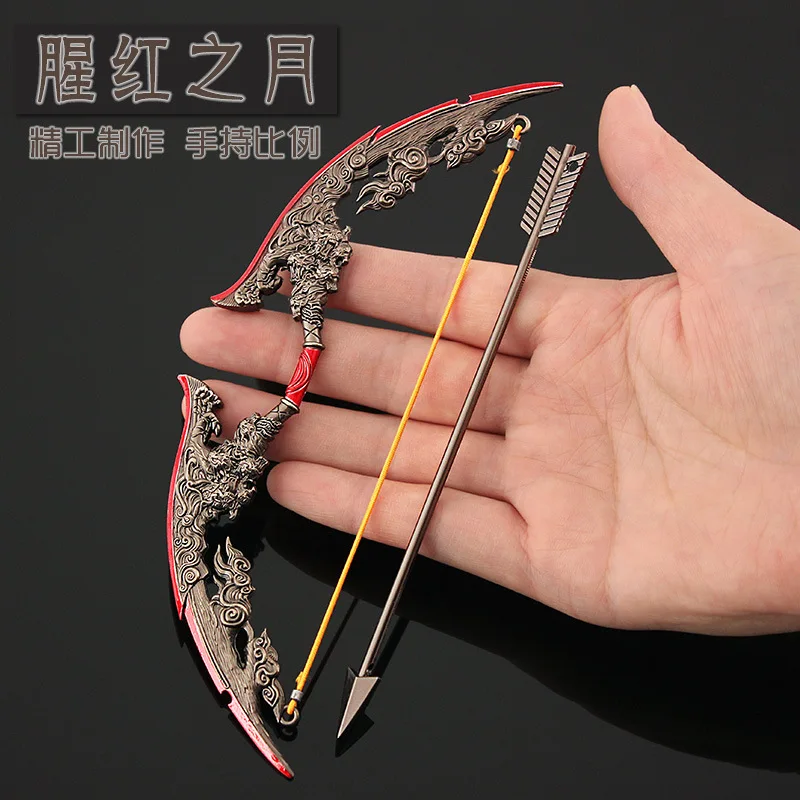 17cm Blood Moon Full Metal Bow and Arrow Naraka: Bladepoint Ancient Chinese Stereoscopic Carving Weapon Miniatures Home Ornament
17cm Blood Moon Full Metal Bow and Arrow Naraka: Bladepoint Ancient Chinese Stereoscopic Carving Weapon Miniatures Home Ornament