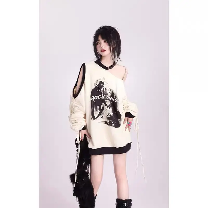 Vintage Y2k Aesthetic Off Shoulder Harajuku Hip Hop Grunge Pullover Choker Graphic Oversized Hoodies Sweatshirt Streetwear Women
Vintage Y2k Aesthetic Off Shoulder Harajuku Hip Hop Grunge Pullover Choker Graphic Oversized Hoodies Sweatshirt Streetwear Women