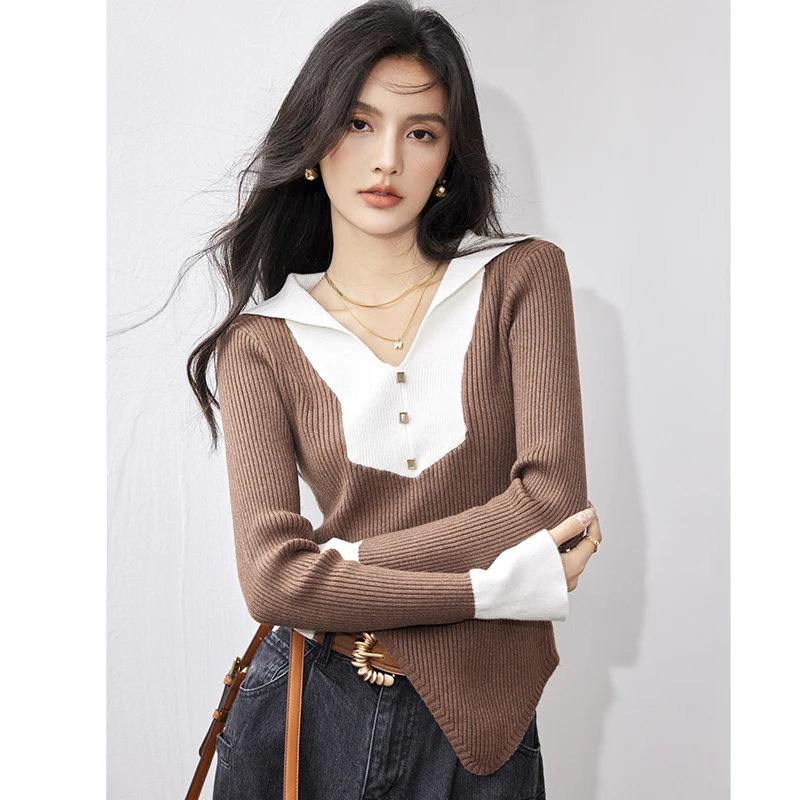 Real shot ◆ Available in stock ◆ Lazy and high-end polo neck sweater for women autumn new irregular niche long sleeves
Real shot ◆ Available in stock ◆ Lazy and high-end polo neck sweater for women autumn new irregular niche long sleeves