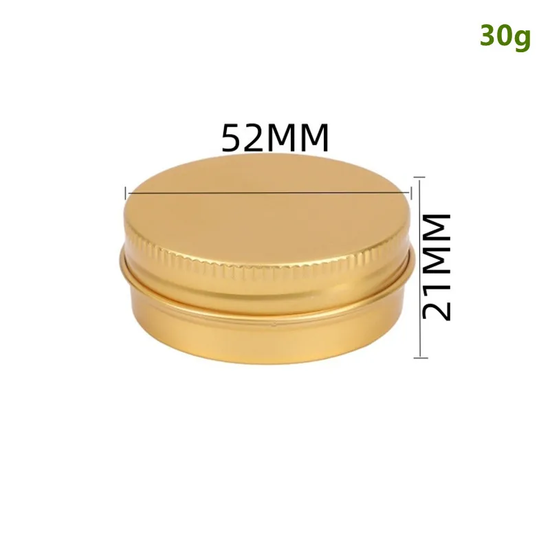 

200pcs 30ml Round Aluminum Tins with Lid 1 oz Portable Refillable Gold Tin Cans Empty Makeup Cream Jar Cosmetic Containers