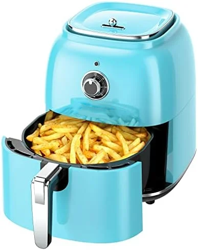 

Retro Air Fryer with Non-Stick Basket, Temperature and Time Control, Oil-Free for Healthy Frying, Auto Shutoff, 4.8Qt, 1500W, R