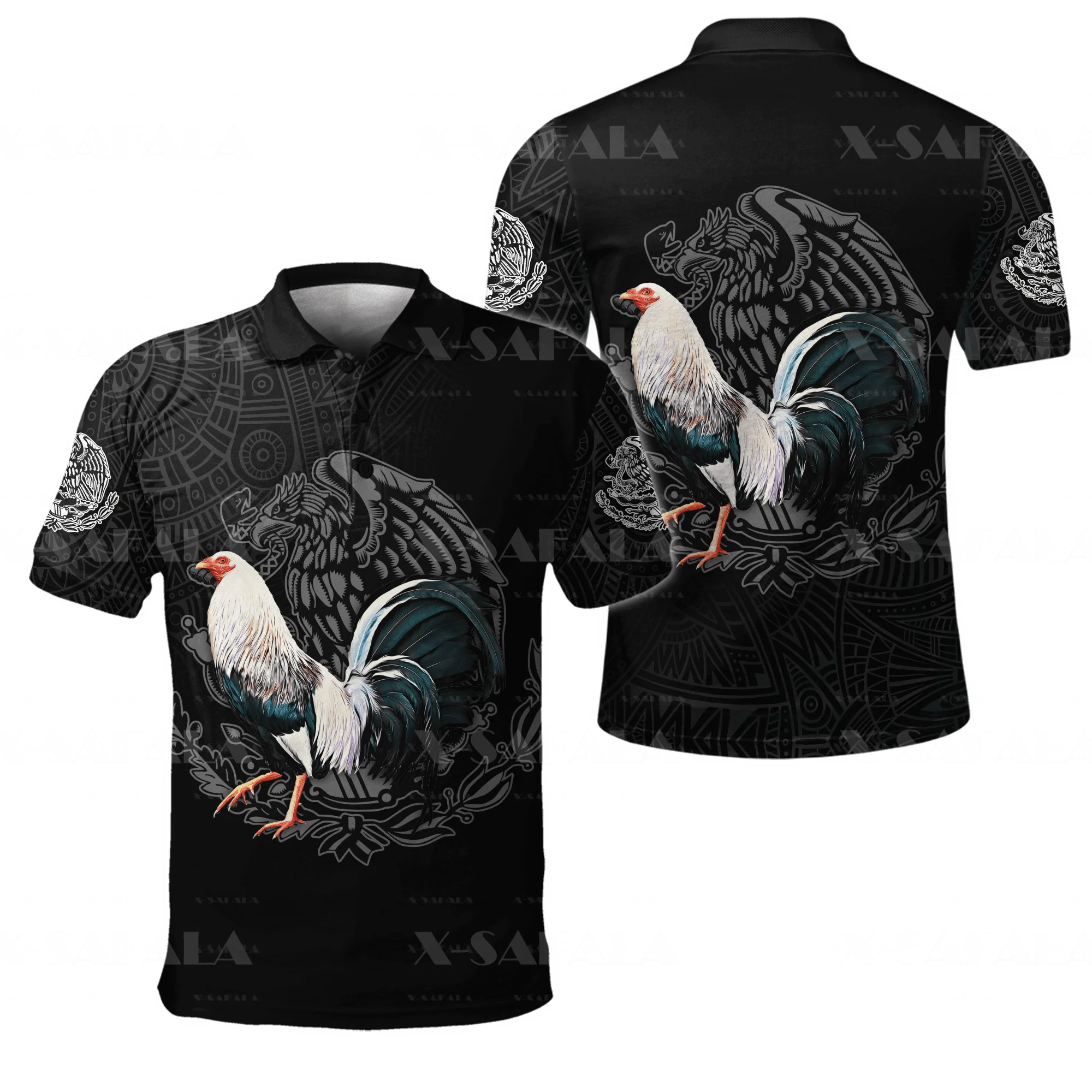 Mexican Symbol Of Rooster 3D Printed Polo Shirt Men Collar Short Sleeve StreetWear Casual Top New Summer Clothing
Mexican Symbol Of Rooster 3D Printed Polo Shirt Men Collar Short Sleeve StreetWear Casual Top New Summer Clothing