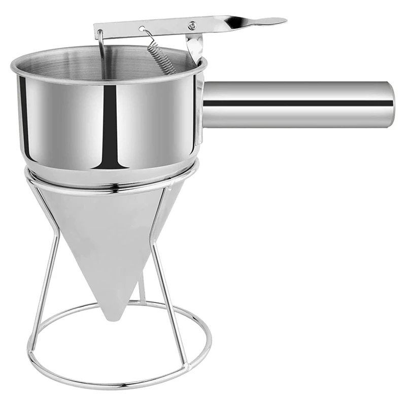 1 PCS Pancake Batter Dispenser Funnel Dispenser With Stand Baking Tool Stainless Steel For Cake Pancakes Cupcakes Baked Good
1 PCS Pancake Batter Dispenser Funnel Dispenser With Stand Baking Tool Stainless Steel For Cake Pancakes Cupcakes Baked Good