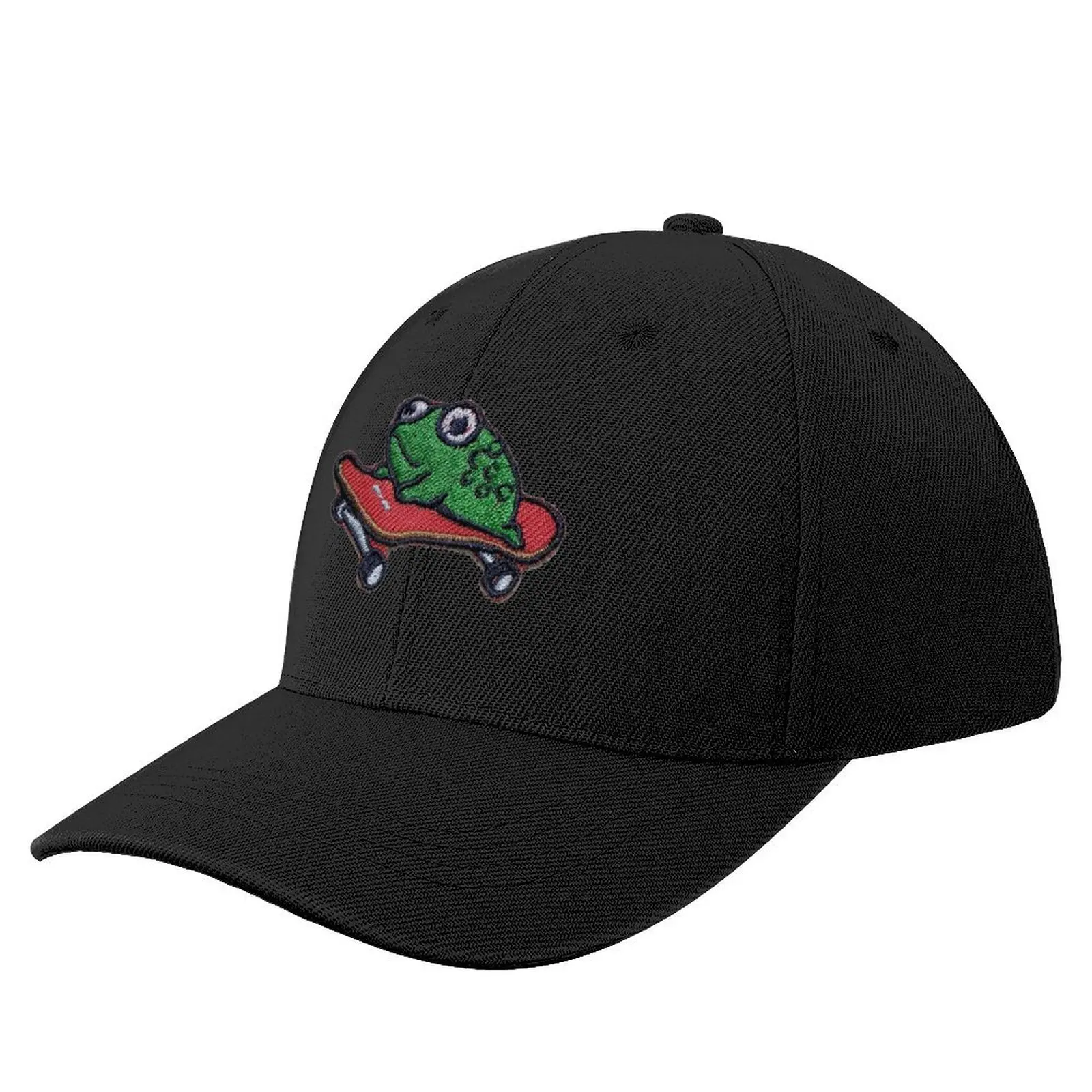 

Skater Frog Sticker Baseball Cap Streetwear derby hat Wild Ball Hat Military Cap Man For Women 2024 Men's