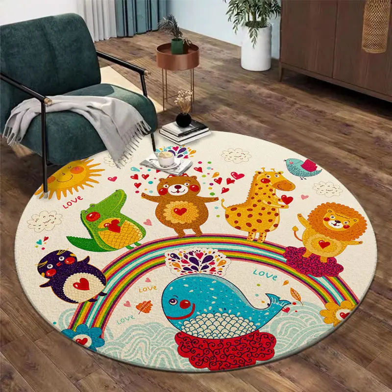 Cartoon Cute Animal Round Rug Kids Play Non-slip Carpets For Living Room Soft Bedroom Doormat Bedside Sofa Fluffy Home Floor Mat
Cartoon Cute Animal Round Rug Kids Play Non-slip Carpets For Living Room Soft Bedroom Doormat Bedside Sofa Fluffy Home Floor Mat
