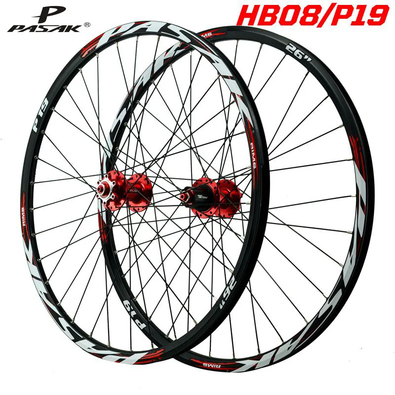 PASAK MTB Mountain Bike Wheelset 26/27.5/29inch Disc Brake Sealed Bearing QR TA 12*142mm Wheels 12Speed Cassette 32H Rim
PASAK MTB Mountain Bike Wheelset 26/27.5/29inch Disc Brake Sealed Bearing QR TA 12*142mm Wheels 12Speed Cassette 32H Rim