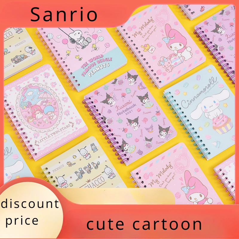 Блокнот Sanrio Kurome из мультфильма с милым сердечком для девушек, блокнот А5 с листьями
Блокнот Sanrio Kurome из мультфильма с милым сердечком для девушек, блокнот А5 с листьями