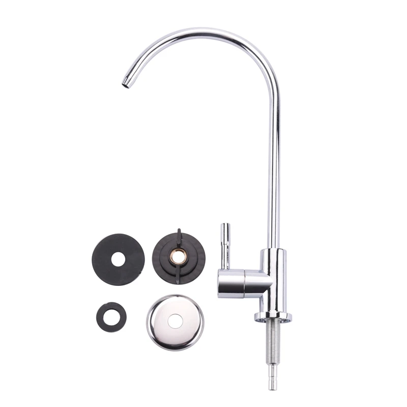 5X 1/4 Inch Chrome Drinking Water Filter Faucet Reverse Osmosis Sink Kitchen Tap
5X 1/4 Inch Chrome Drinking Water Filter Faucet Reverse Osmosis Sink Kitchen Tap