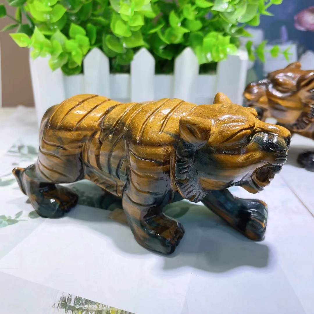 Natural Tiger-Eye Stone Quartz Animal The Tiger Hand Carved Crystal Polished Quartz Treatment Stone Gemstones For Home Decor
Natural Tiger-Eye Stone Quartz Animal The Tiger Hand Carved Crystal Polished Quartz Treatment Stone Gemstones For Home Decor