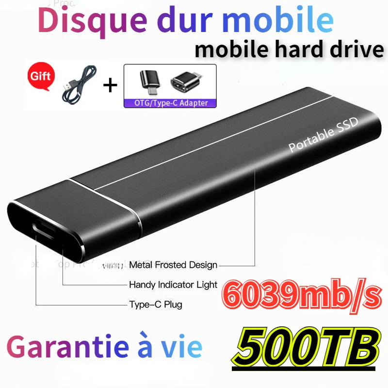 Portable SSD Hard Drive 128TB 16TB 8TB 4TB 2TB 500GB SSD High Speed External Hard Drive M.2 Drive USB 3.1 Interface Mass Storage
Portable SSD Hard Drive 128TB 16TB 8TB 4TB 2TB 500GB SSD High Speed External Hard Drive M.2 Drive USB 3.1 Interface Mass Storage