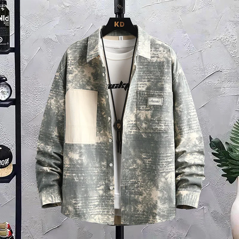 Men's Print Jacket Loose Turn Down Collar Spring Jacke High Quality Shirt Jacket High quality shirt
Men's Print Jacket Loose Turn Down Collar Spring Jacke High Quality Shirt Jacket High quality shirt