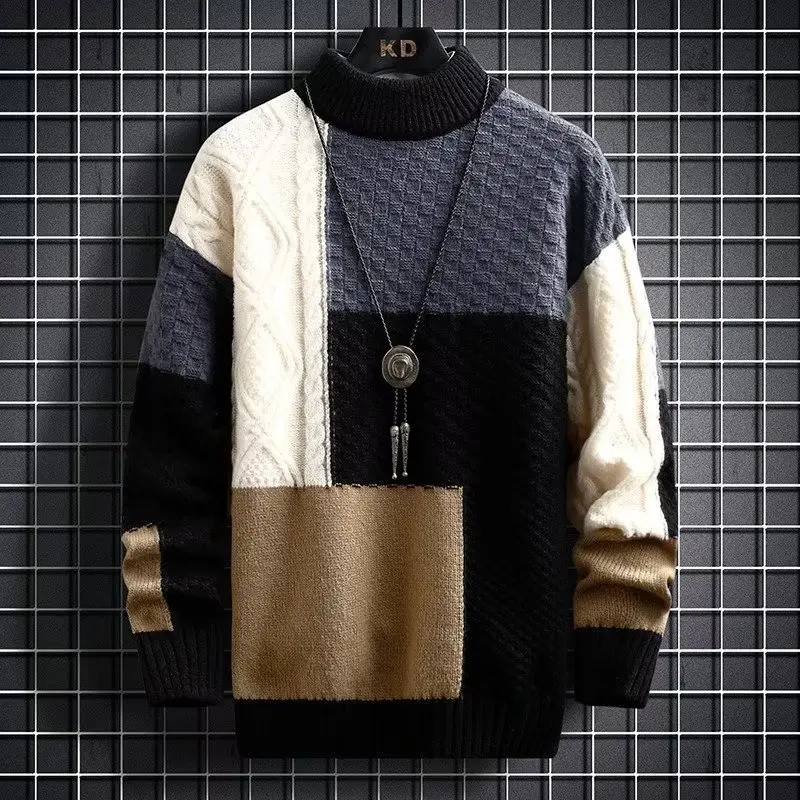 2023 New Sweaters for Men's Autumn and Winter Warm Splicing Sweaters with Bottom Knitting Shirts for Men
2023 New Sweaters for Men's Autumn and Winter Warm Splicing Sweaters with Bottom Knitting Shirts for Men