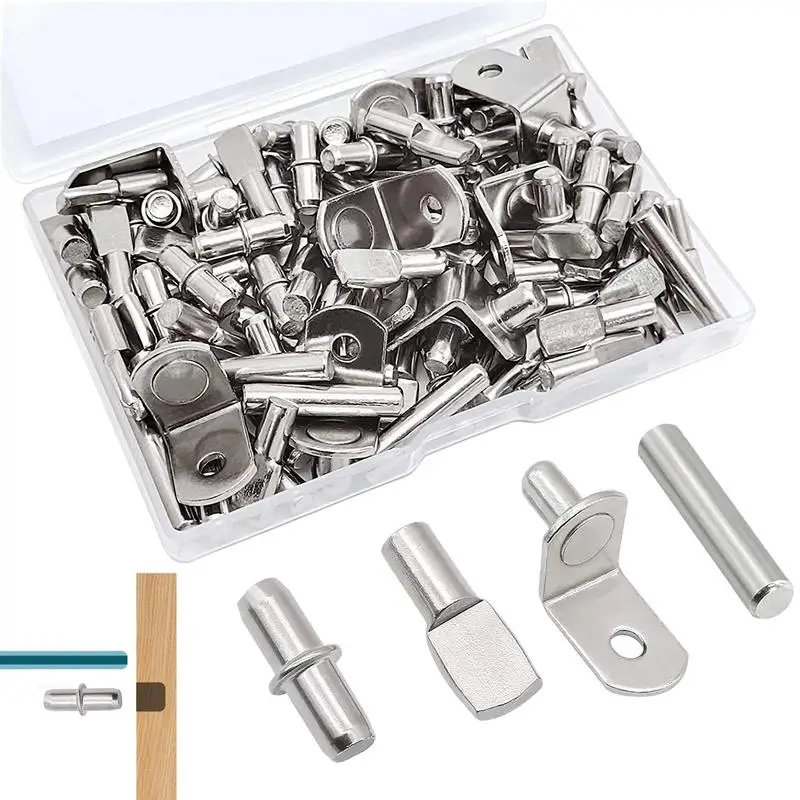 

104 Pieces Cabinet Shelf Pegs Durable Metal Shelf Pegs Cabinet Shelf Pins Wear-Resistant Shelf Pins Holders Shelf Bracket Pegs
