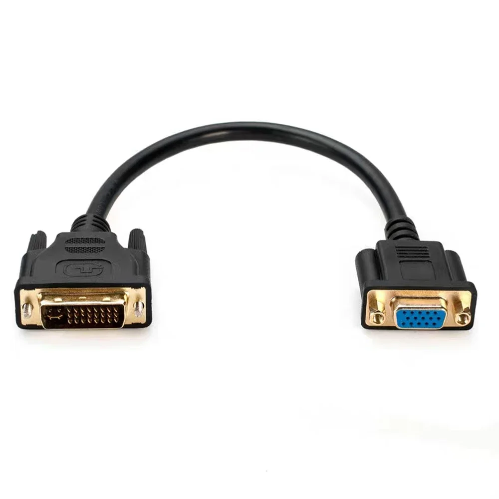 

0.3M Computer host graphics card dvi-i24+5 to VGA female monitor adapter cable gold-plated DVI-D24+1 adapter