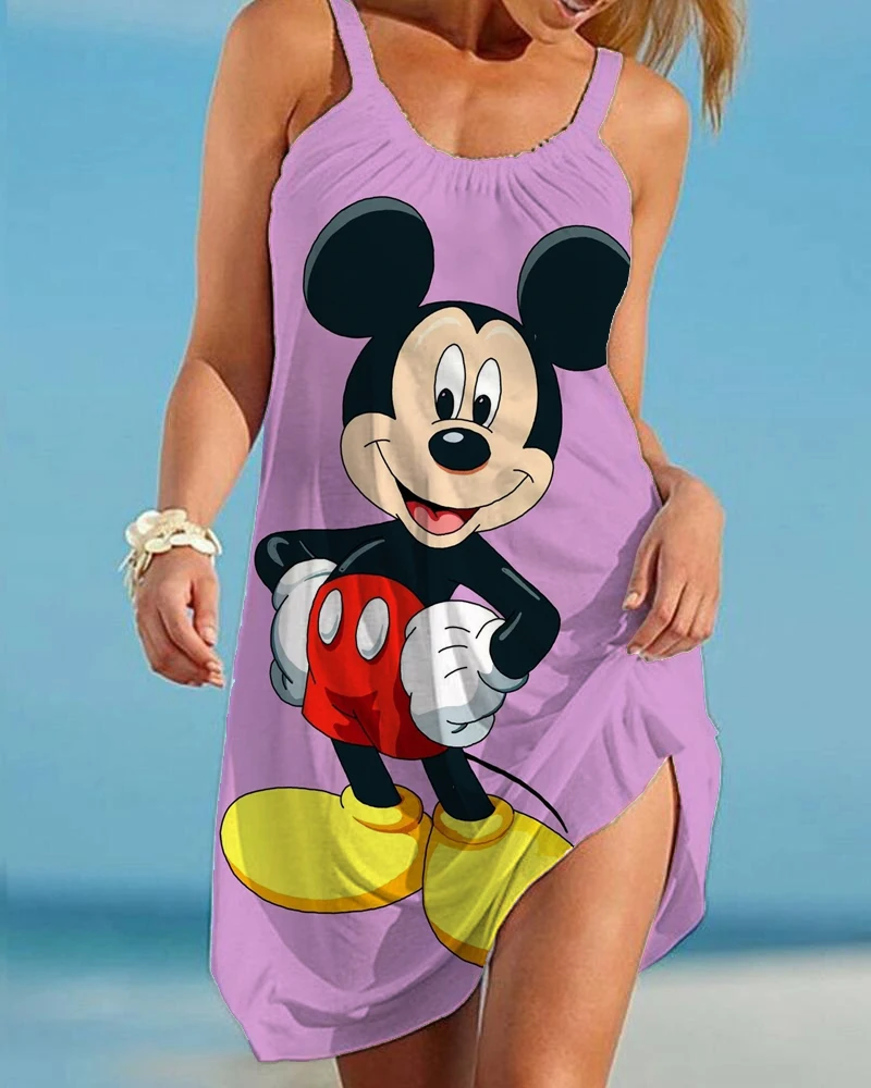 Women Dresses Fashion 2023 New Disney Mickey Mouse Print O-neck Short Sleeve Women's Commuter Clothing Casual Loose Midi Dress
Women Dresses Fashion 2023 New Disney Mickey Mouse Print O-neck Short Sleeve Women's Commuter Clothing Casual Loose Midi Dress