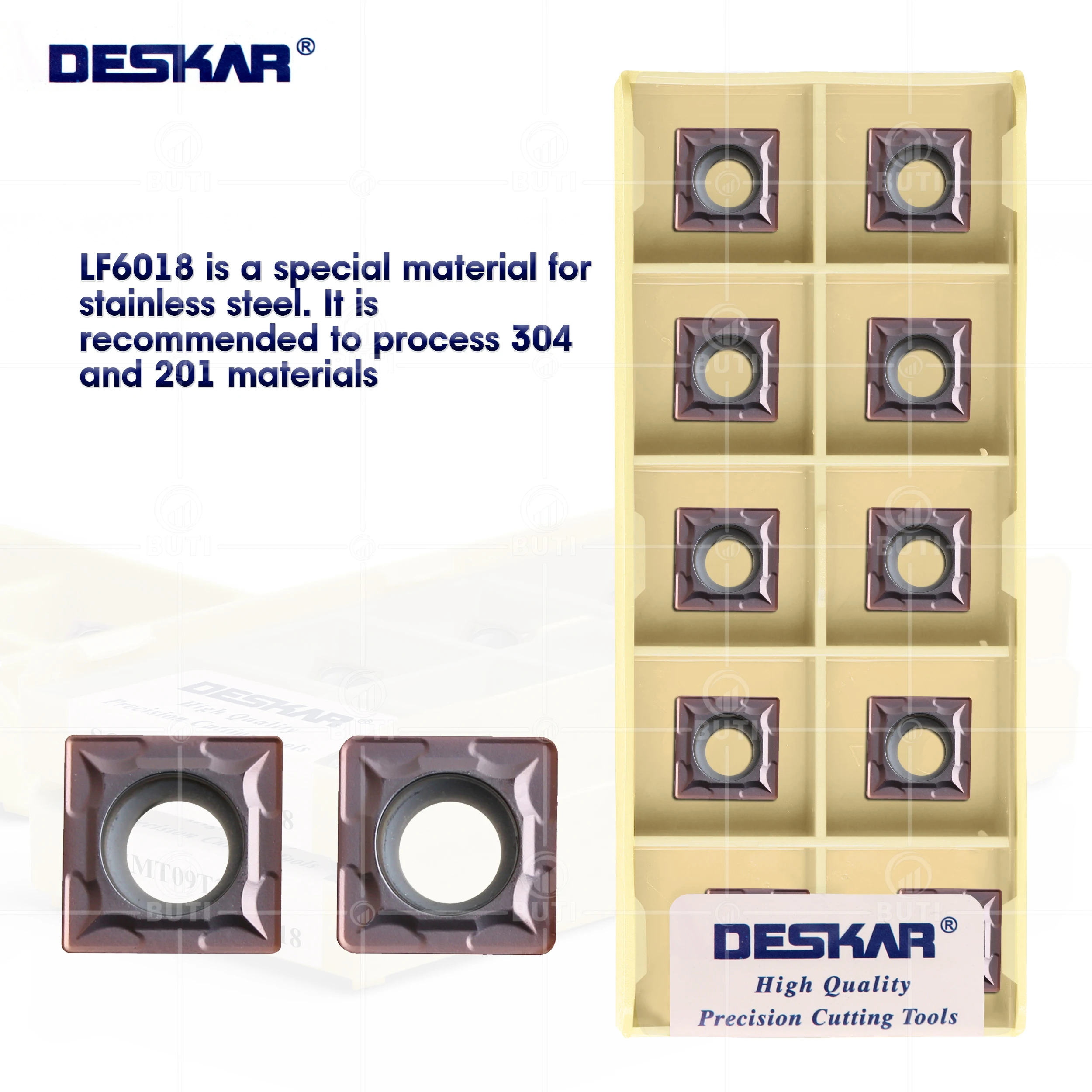 DESKAR 100% Original SCMT09T304 SCMT09T308 LF6018 CNC Lathe Cutter Cutting Carbide Insert SCMT Turning Tools For Stainless Steel
DESKAR 100% Original SCMT09T304 SCMT09T308 LF6018 CNC Lathe Cutter Cutting Carbide Insert SCMT Turning Tools For Stainless Steel