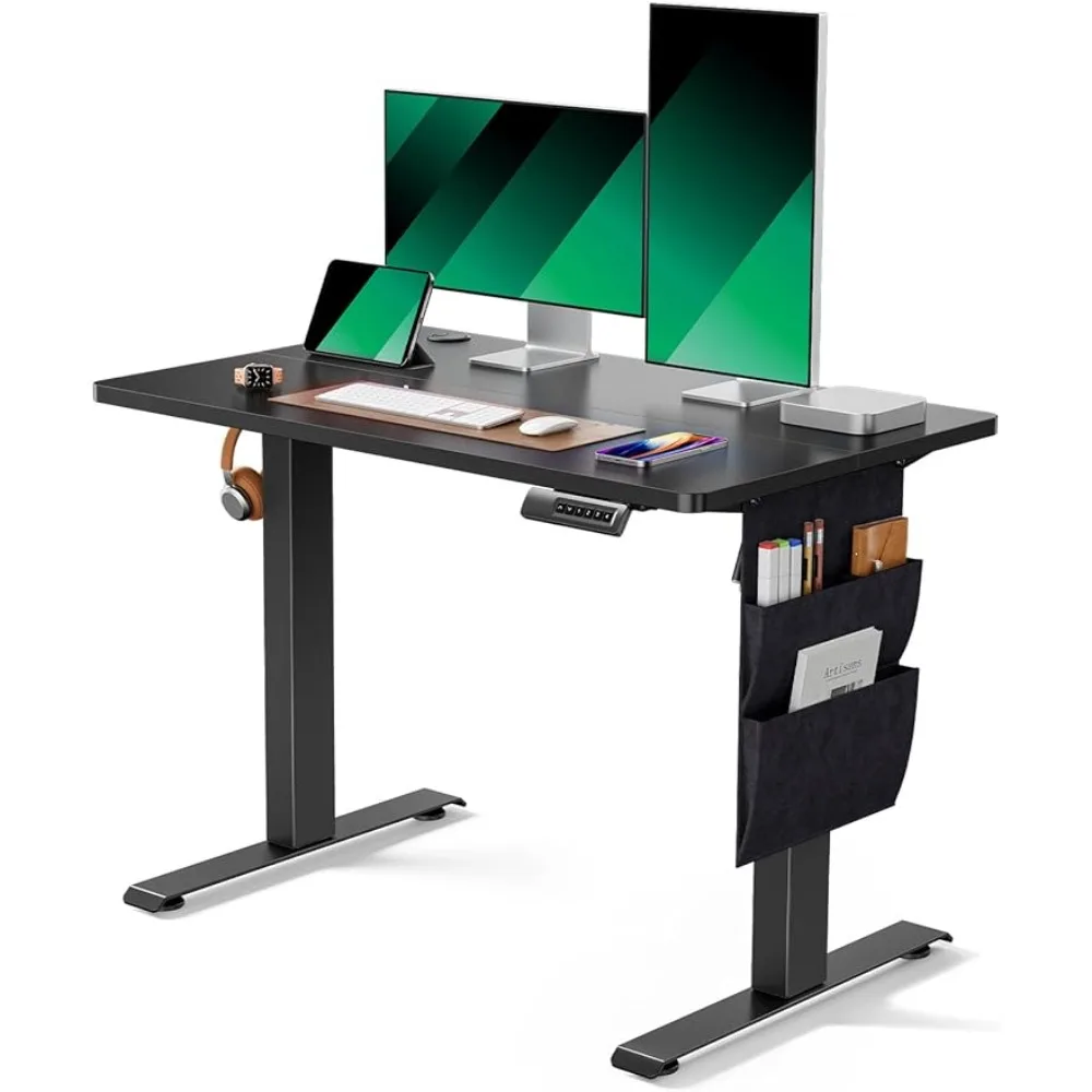 40x24 Inch, Electric Standing Desk with Storage Bag, Stand up Desk Home Office Computer Desk Memory Preset with Headphone Hook
40x24 Inch, Electric Standing Desk with Storage Bag, Stand up Desk Home Office Computer Desk Memory Preset with Headphone Hook