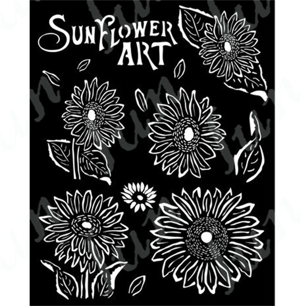 

Sunflowers Layered Stencil New Arrival 2023 DIY Molds Scrapbooking Paper Making Coloring Crafts Template Handmade Card